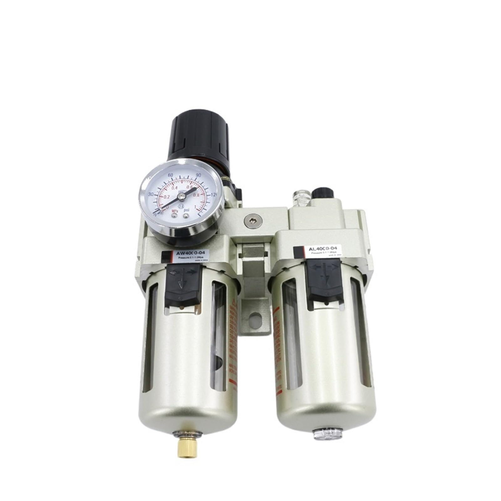 Filtre séparateur huile-eau AC4010-04 avec valve et double drainage manuel
