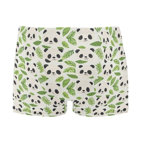 Cute Panda Mens Swim Trunk Swimwear Bathing Suit Swim Brief Square Leg Board Short S B0404206