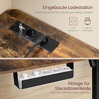 VASAGLE Höhenverstellbarer Schreibtisch, L-förmiger Eckschreibtisch – Ansicht 6