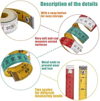 Mètre Ruban Double Face, Ruban Mesurer Corps, Ruban À Mesurer Doux