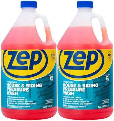 Zep House and Siding Pressure Wash Cleaner Concentrate - 1 Gallon (Case of 2) ZUVWS128 - Construction Grade Formula