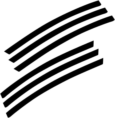 Xotic Tech - 6 calcomanías de vinilo con incrustaciones de vinilo para carrocería L&R para ventilación lateral, compatible con Chevrolet Camaro