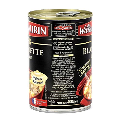 WILLIAM SAURIN - Blanquette De Veau 400G - Lot De 3