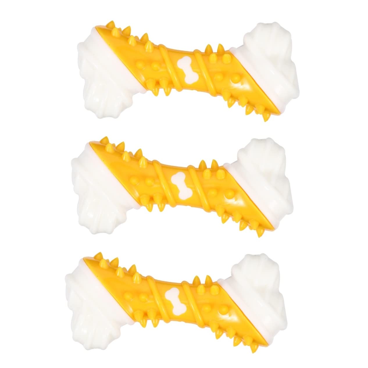 Mipcase 3piezas Juguete Interactivo para Perros De Juguete Molar De Forma De Hueso para Cachorros y Perros Resistente y Duradero Ayuda El Entrenamiento Control del Comportamiento