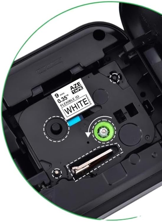 5PK 9mm 白地に黒のラベルテープ、部品番号 TZe-FX221 のプリンタ消耗品と互換性あり フレキシブル ID ラミネート