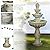 SunJet 42.5” High 3-Tiers Modern Concrete Outdoor Water Fountain - Round Large Outdoor Fountains and Waterfalls for Garden, Patio, Yard, and Deck Decor, Featuring Natural Stone Look