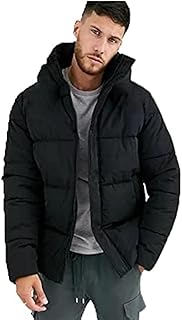 جاكيت بامب اسود بسوسته وكابيشو قابل للإزالة - للرجال، M، من أخرى