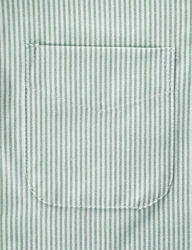 JOGAL Boys Button Down Shirt Short Sleeve Oxford Dress Shirts Casual Striped Tops for 6-14 Years4