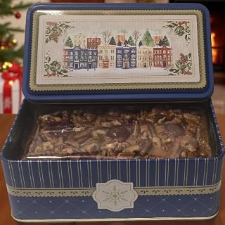 Jane Parker Fruitcake Amaretto Fruit Cake 1 pound (16 Ounce) Loaf in a Decorative Tin -Holiday-Christmas Cake-The Best Fruitcake You Can Buy