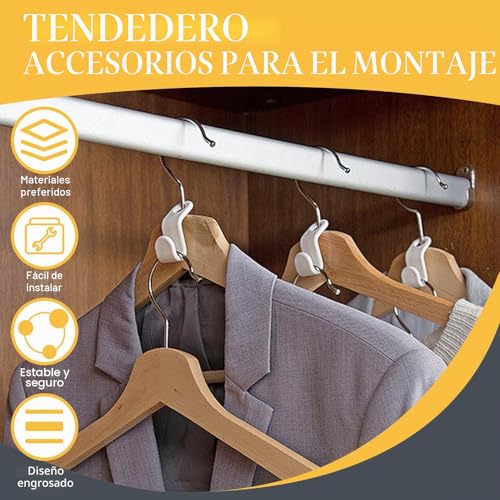 Miniatura 3 de 2 Piezas Soporte Barra Armario Ovalado Plateado, Soporte De Soporte De Poste De Armario Ovalado Soporte De Poste De Vestuario De 15 Mm, Material De Aleación De Zinc,Con 6 Tornillos