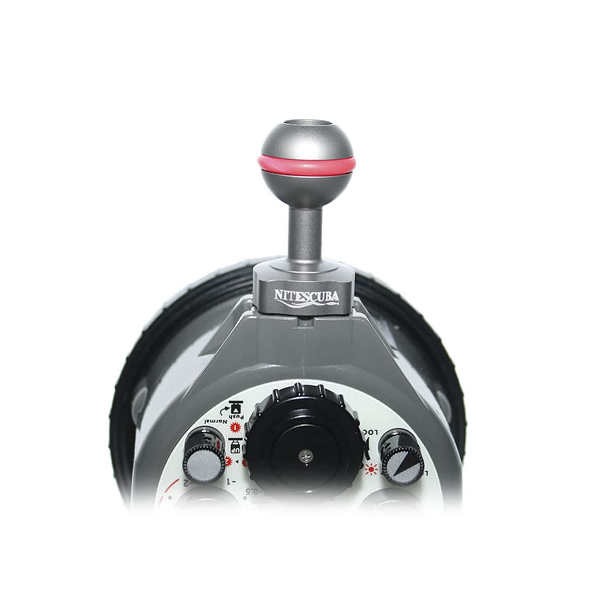 Soporte de bola estándar de 1 '' para INON S-2000 z-330 Material de aluminio estroboscópico submarino Nitescuba NS042