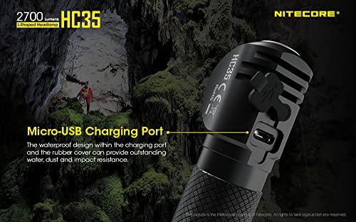 Nitecore Hc35 2700 Lumen Usb Rechargeable L-Shape Detachable Headlamp Flashlight, Add Nl2150 And Lumentac Organizer #TOP4