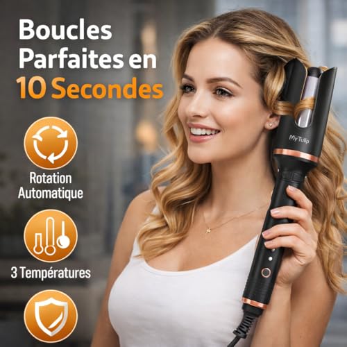 Rizador de Pelo Automatico My Tulip ID Italian Design - Automatic Hair Curler con 3 Temperaturas (160ºC / 190ºC / 220ºC) para Todo Tipo de Cabellos - Modelador de Cabello Profesional - imagen 7