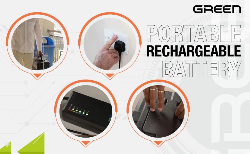 Image of Green Udaan Low Speed Electric Scooter Non RTO with Portable Charger (Orange, Udaan 30 KM)