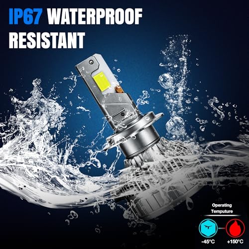 Image of OTOROYS 340W H4 /H19 LED Headlight Bulbs for Car, 34000LM Super Bright Dual Color Low Yellow & High Yellow /White 6500K | Plug & Play LED Headlights | Pack of 2 | 2 Years Warranty, Car Accessories