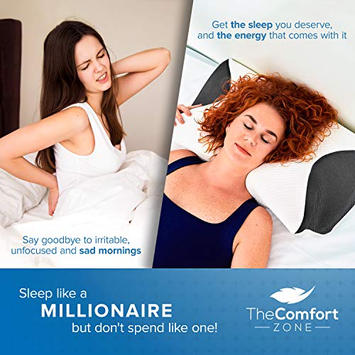 TheComfortZone Side Sleeper Pillow, Orthopedic Pillow, Neck Pillow for Neck pain, Memory Foam Pillow With Cooling Tencel… - Image 4