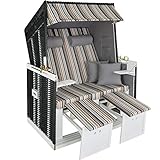 WOHLFÜHLEN UND ENTSPANNEN: Hol Dir mit dem gepolsterten Strandkorb von tectake pures Urlaubsfeeling nach Hause.