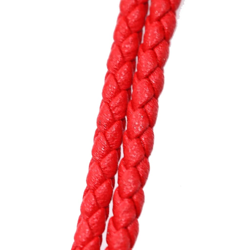 Cordón de joyería de cuero de 3mm que no se deforma, cuerda tejida de 2 metros