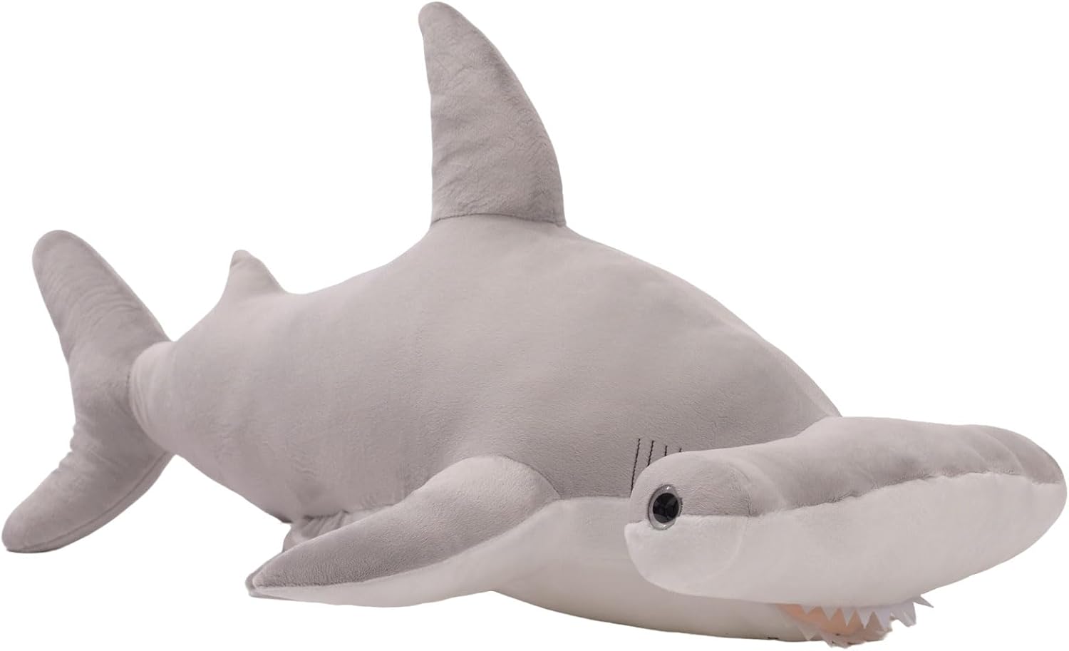 Giant Hammerhead Shark Stuffed Animal, 3ft Large Soft Shark Body Pillow, Cuddly Stuffed Sea Animal Plush Toy, Cute Birthday Gift Decor Plushy Cushion for Boys Girls Kids Teens Adults, Gray