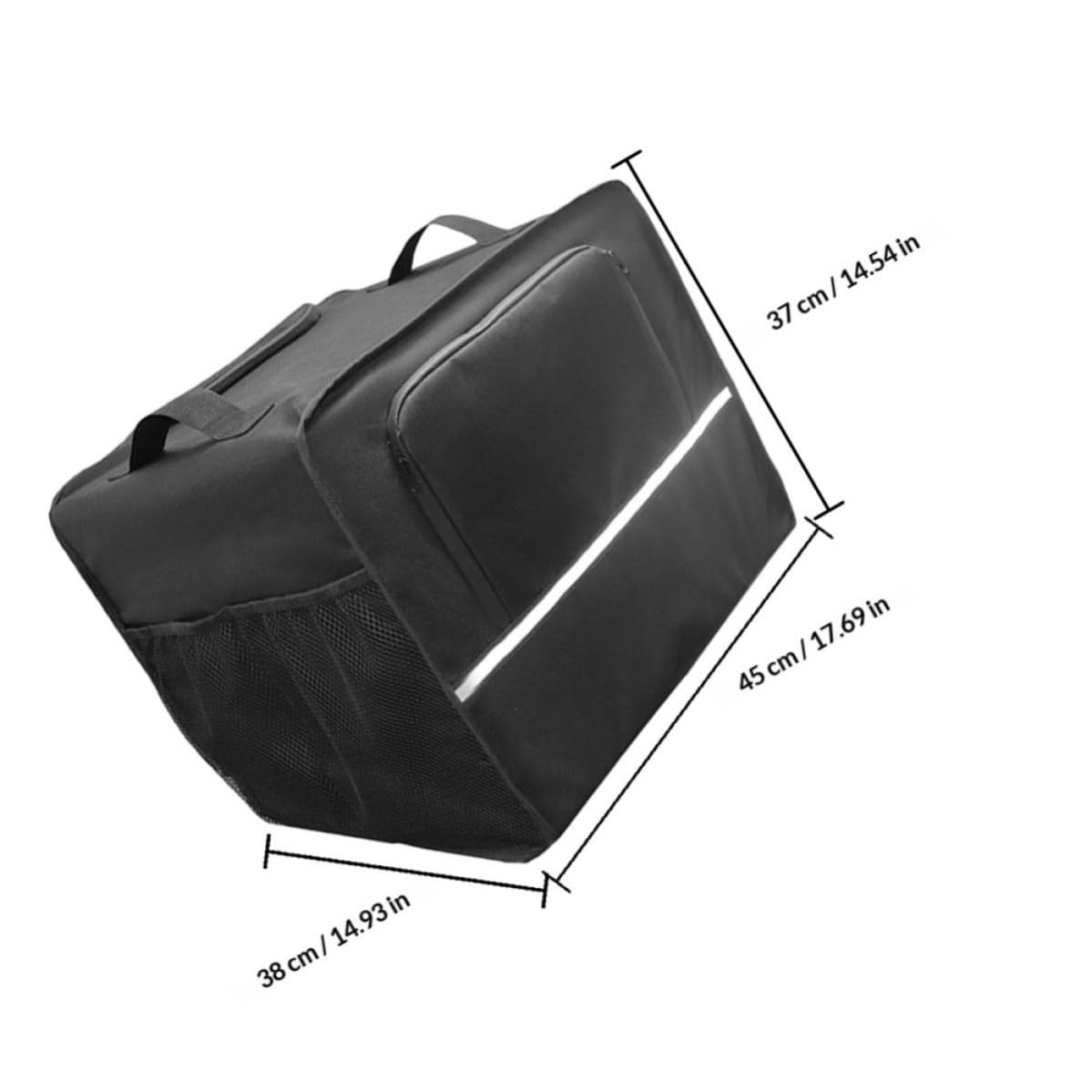 Gadpiparty Cubierta para Generador Protector para Generador Solar Portátil, 600d Pvc Negro, para Exterior, Protección contra Intemperie, Manchas, Hojas y Excrementos de Aves, Bolsillos