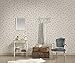 A.S. Création Maison Charme Vliestapete mit floralem Muster 0,53 x 10,05 m – Creme, Grau, Blau – Blumentapete im Landhausstil Made in Germany – 390713