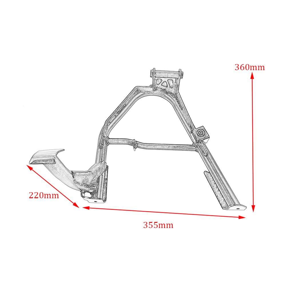 Cavalletto Centrale In Acciaio Per Honda XL750 Transalp 2023-2024 – Supporto Di Parcheggio, Colore Nero, Stabile E Robusto, Peso 3 Kg
