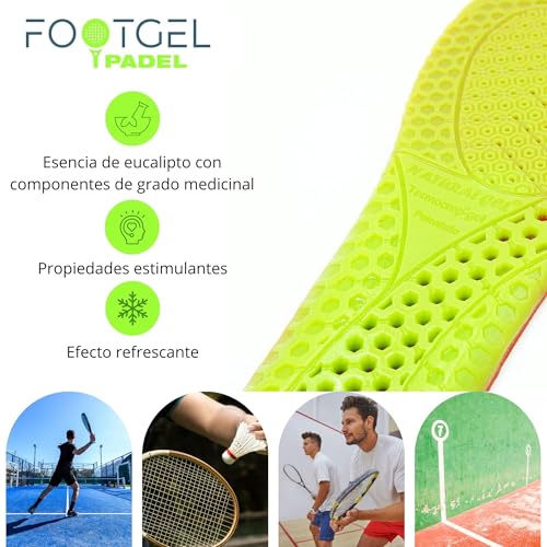 Miniatura 6 de Footgel - Plantillas Padel Plantillas Gel Deportivas Hombre Mujer Transpirables, Cómodas Estabilizadoras, Previenen Lesiones, Dolores En Pies, Rodillas Y Lumbares Tallas 43 A 47