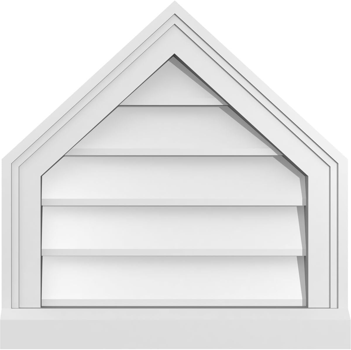 GVSPE18X1803SN-11 Peaked Top Brickmould Sill Frame, Primed Tan Signature Series Surface Mount Gable Vents, 18-in. W x 18-in. H, Unfinished