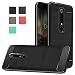 Nokia 6.1 Case, Nokia 6 2018 Case, Dretal Carbon Fiber Shock Resistant Brushed Texture Soft TPU Phone case Anti-Fingerprint Flexible Full-Body Protective Cover for Nokia 6.1 2018 (Black)