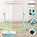 PreGymnastic Foldable Gymnastics Bar, 5.6FT Folding Horizontal Bars for Kids Ages 3-12, Weight Limit 350 LB, Adjustable kip Bar,Children Home Gym Equipment Indoor(Foldable Bar with Mat, Teal-Mat)