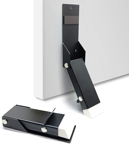 Paquete de 2 topes de puerta, autoadhesivo, sin perforación, para mantener la puerta abierta, puntas de goma suave y antideslizantes, topes de caída