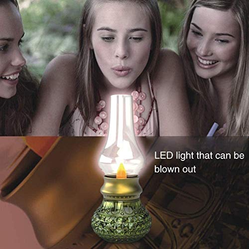 Petite lampe de table nostalgique rechargeable jaune lumière pour offrir
