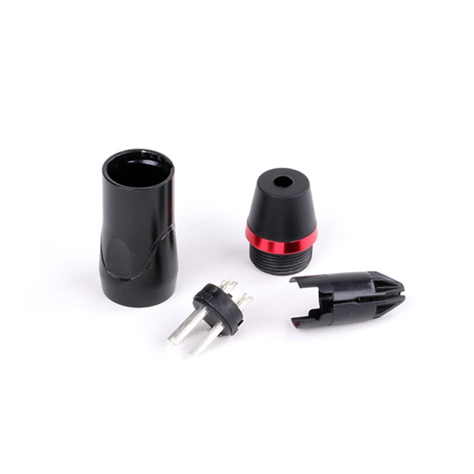 1 x schwarzer 3-poliger XLR-Stecker auf Buchse für Audio-Beleuchtung mit Signallicht (D1031F-Yellow)