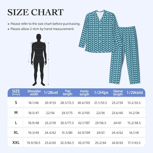 Pyjama pour hommes avec motif baleines idéal pour tenue de voyage - 3