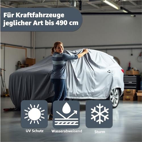 Funda protectora para SUV para coche, cubierta para garaje, lona impermeable, cubierta para coche, para exterior e interior, 1 SUV (490 x 190 x 180 cm) - imagen 2