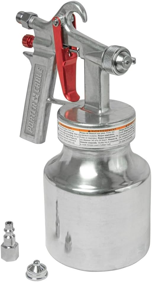 Porter-Cable Max 50 PSI 1 qt. Air LVLP Pressure Feed Bleeder Spray Gun PXCM010-0012