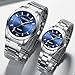 Imagen de JOATVEE Relojes Pareja Hombre y Mujer Plata Impermeable Reloj de Acero Inoxidable Moda Suo y Sus Relojes de Pulsera de Cuarzo Regalos