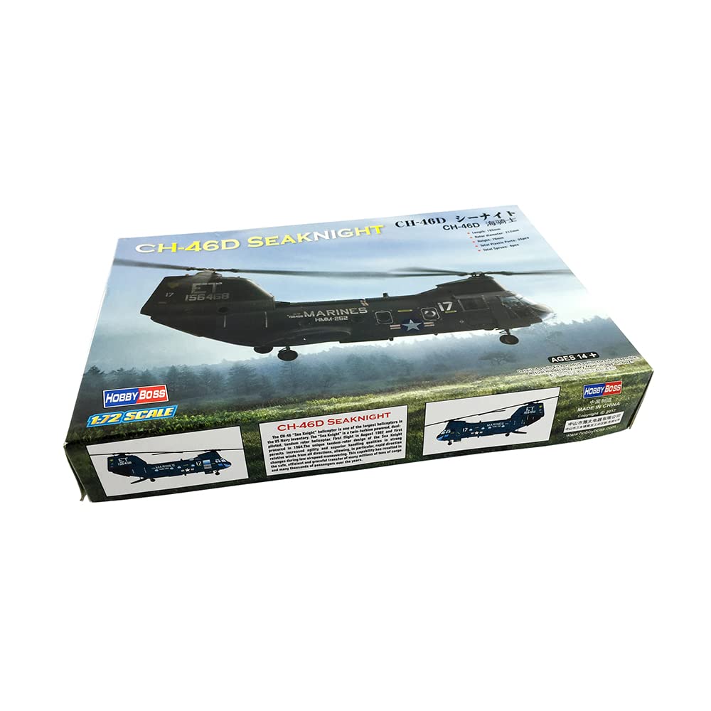 Hobby Boss 87213 1/72 Aircraft American Ch-46D Seaknight Helicopter Plane Model