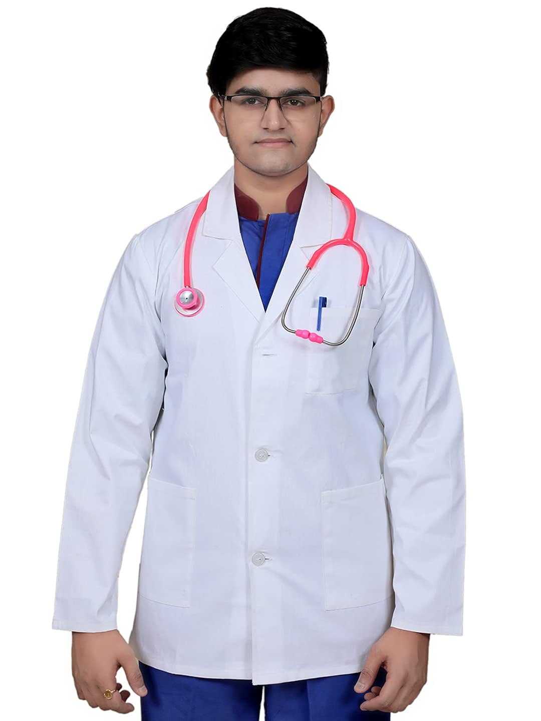 Satyam Polyester Cotton Male Doctor Apron/Lab Coat. Ideal for Surgeons