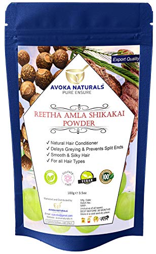 Avoka Naturals Reetha Amla Shikakai Mixed (3in1) Hair Powder (100g)