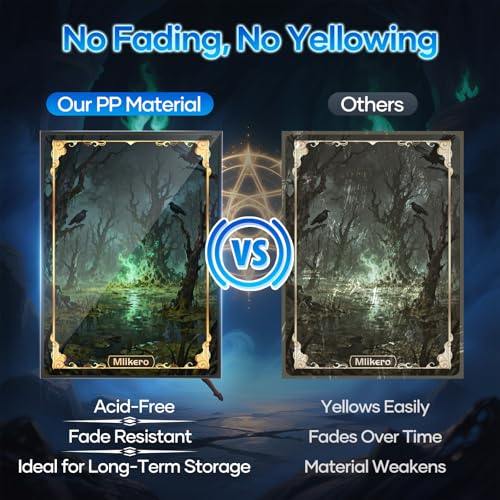 Image of 1000 Counts Black Card Sleeves Toploaders for Trading Cards,Matte Card Sleeves Deck Card Protectors Compatible with MTG,Baseball Cards,Sports Card,Yugioh Card