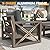 Amopatio Aluminum Patio Furniture Set, 8 Pieces Modern Metal Outdoor Furniture, Faux Wood Grain Finish Frame Patio Sofa Sets with 6" Cushion for Backyard, Dark Grey (Included Waterproof Covers)