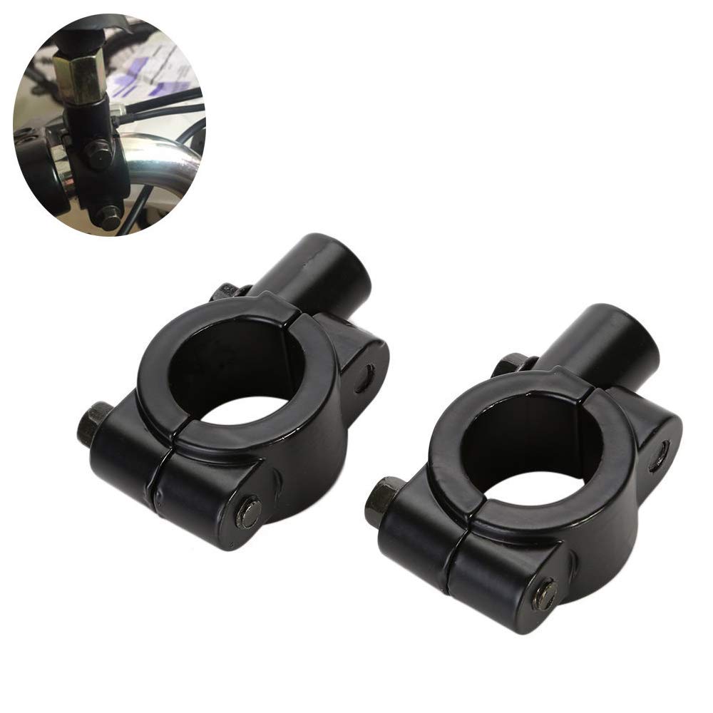 Para uniwersalnych lusterek motocyklowych 8 mm, do kierownicy 25 mm, kolor czarny
