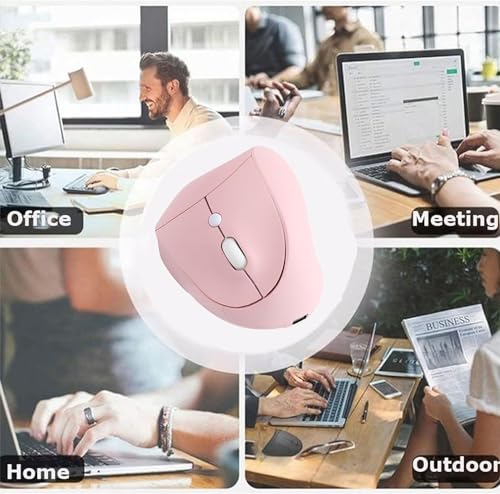 Ratón inalámbrico óptico con receptor USB, 6 botones y batería recargable 2