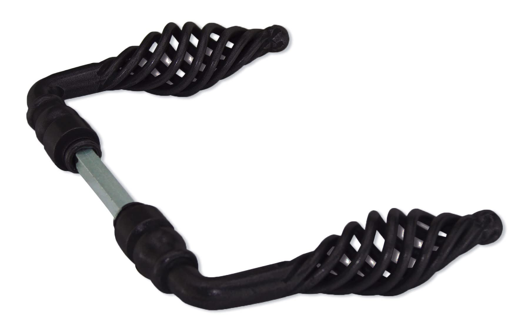 Béquille double Bretagne fer noir au design traditionnel fer forgé