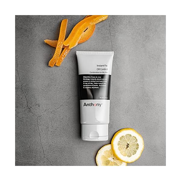 Anthony Instant Fix Oil Control for Men â Mattifying Lotion for Oily Skin â Moisturizer and Pore Minimizer Instantly Eliminates Shine â 3 Fl Oz