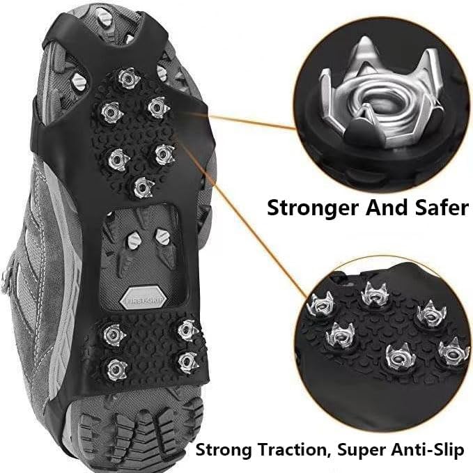 Ice Cleats for Shoes and Boots Crampons Track Spikes Shoe Spikes for Snow and Ice Non Slip Ice Grippers for Women and Men image 5