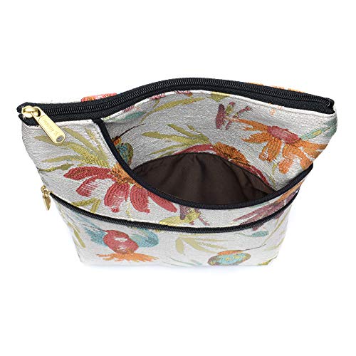 Danny K. Women's Tapestry Bella Purse Crossbody Handbag, Adjustable Cord, Handmade in USA (Berryline)