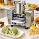 Máquina de crepé, totalmente automática de alta velocidad con 200-300 crepes/hora, para pasteles Mille Crepe, panqueques, envoltorios de rollos de huevo y tiendas de postres