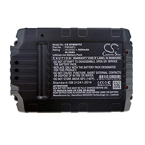 CS New Replacement Battery per FMC625D2 FMC645D2 FMC675B FMC675B-XE FMC688L FMC698B FMC705B-XE FMC710D2-XE FMC761B-XE FMC770B-XE LB2XE LBX20 5000 mAh FMC687L